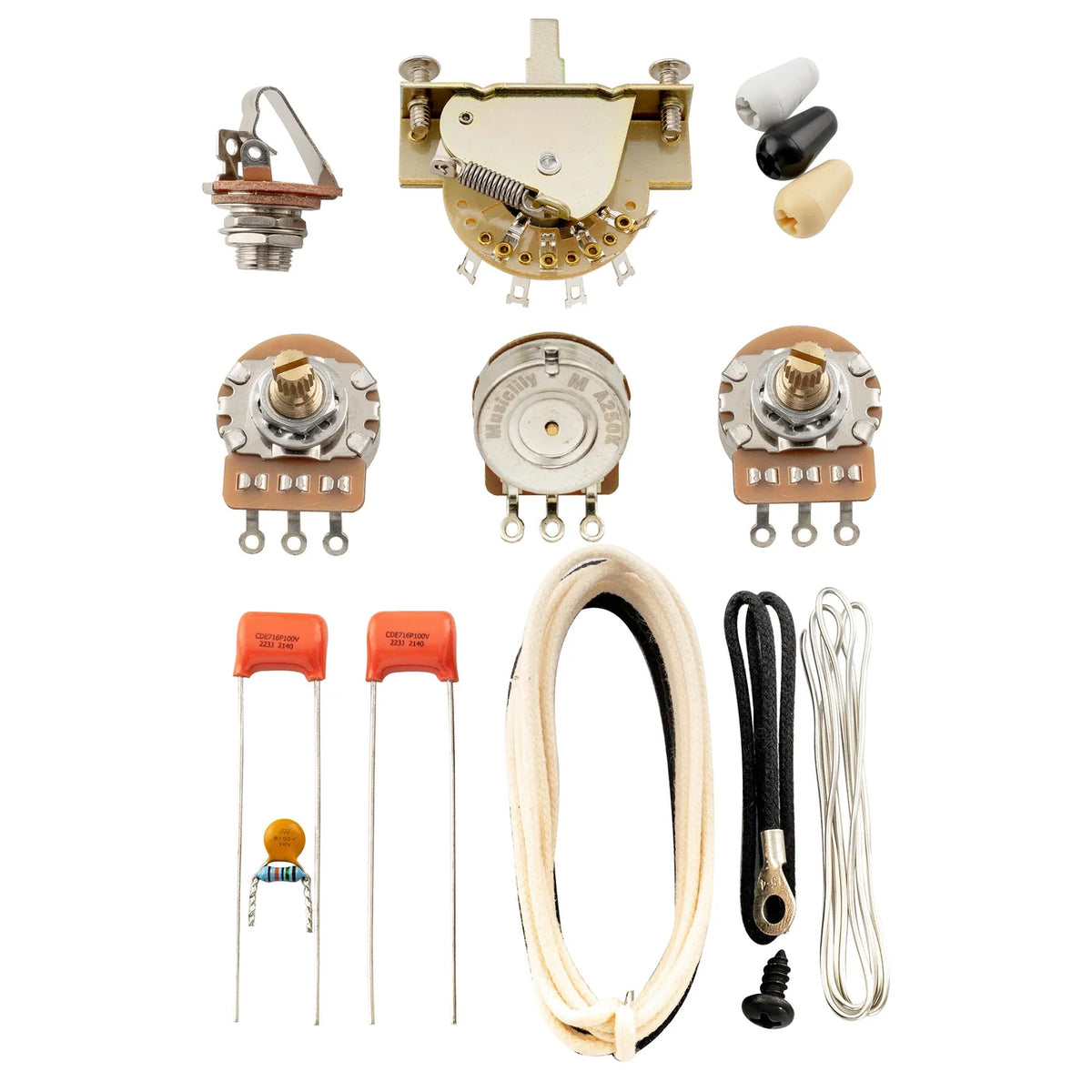 Musiclily Pro Electric Guitar Auto-Split Pre-wired Wiring Harness Upgrade for American Style ST HSS