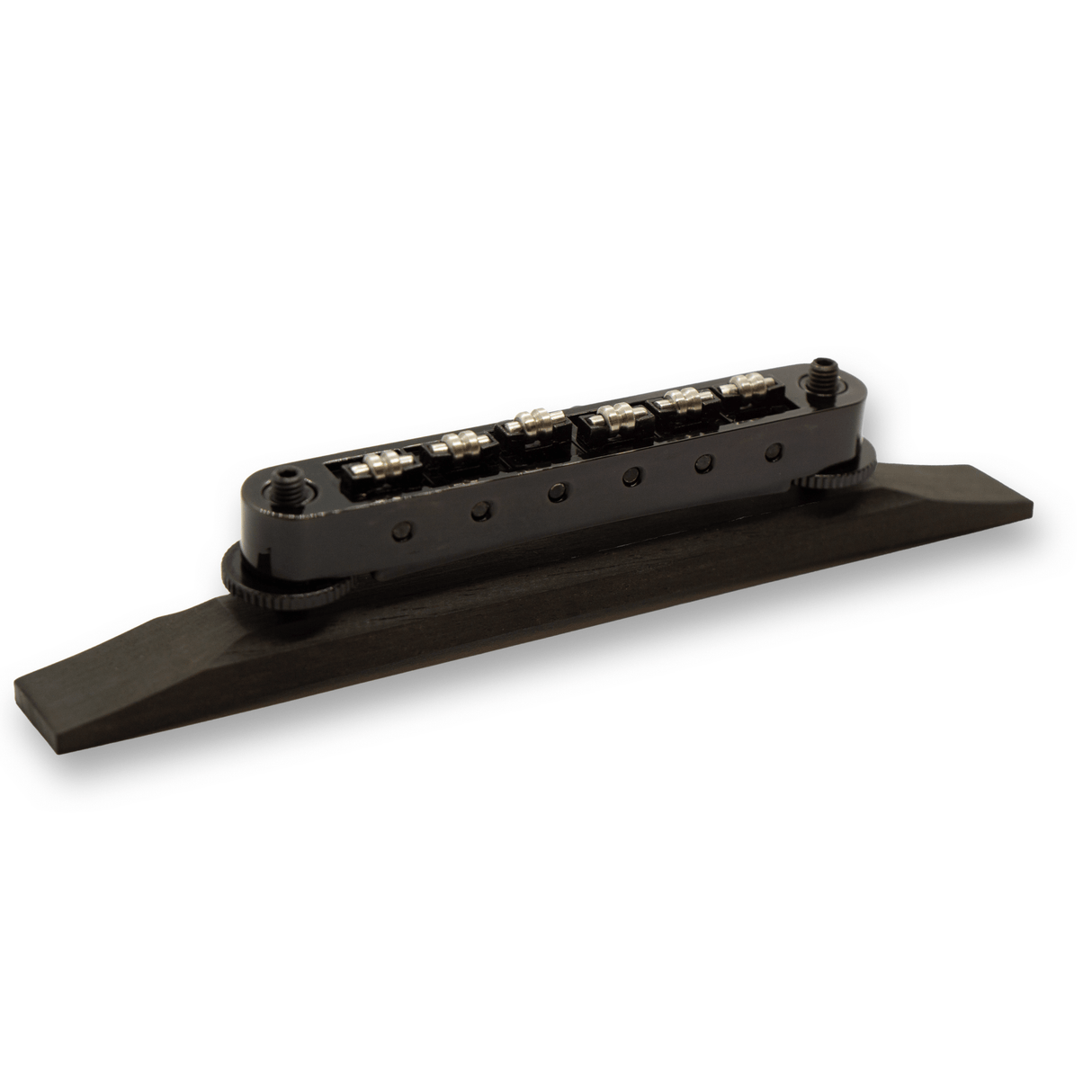 Archtop Roller Tune - O - Matic Ebony Base Stainless Steel Bridge (Various Finishes) - Parts - WM Guitars