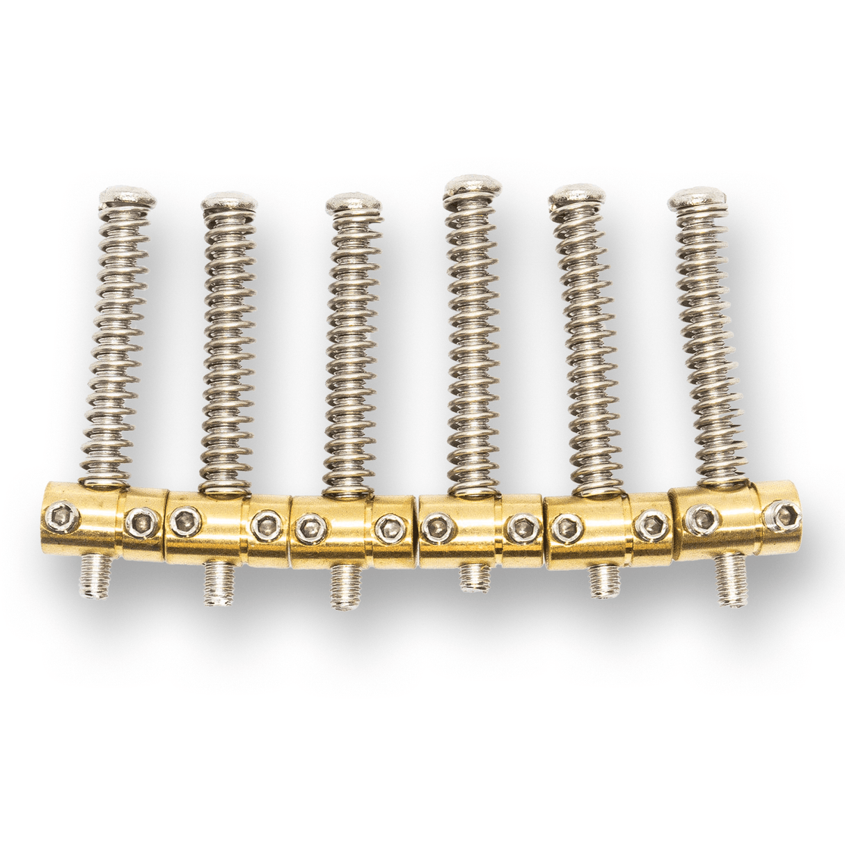 Tele Brass Saddles and Fittings Individual String Saddles x6 - parts - WM Guitars