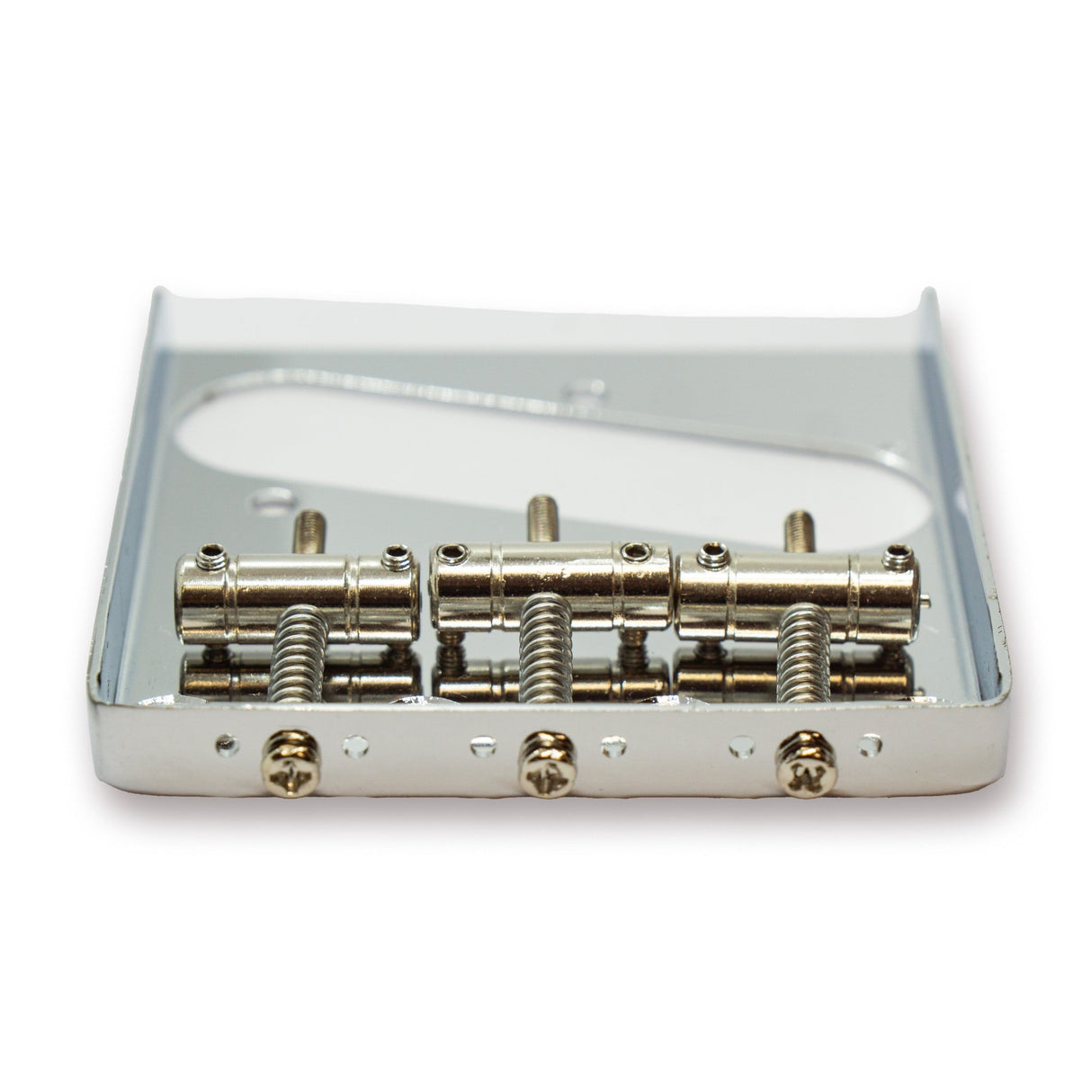 Vintage Telecaster Style Ashtray Bridge with 3 Saddles - Parts - WM Guitars