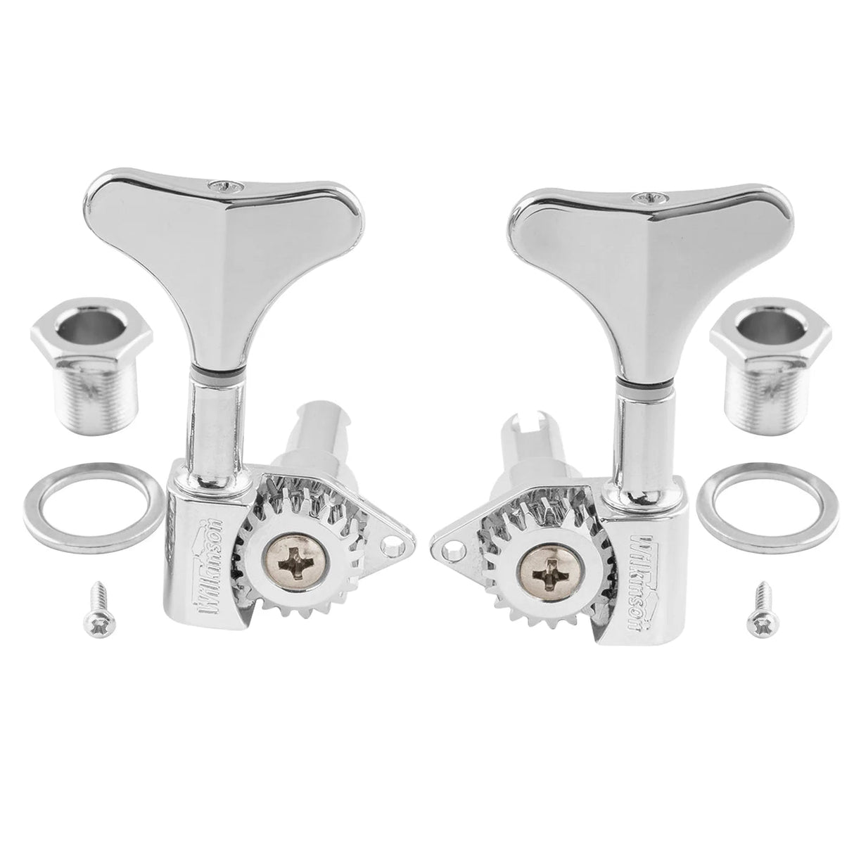 Wilkinson 2R2L 20:1 Ratio Open Gear Bass Machine Heads - Parts - Wilkinson