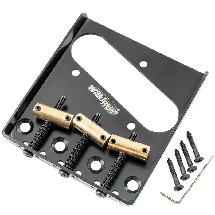 Wilkinson M Series 54mm Vintage Ashtray Style Bridge with 3 Brass Barrel Saddles - Parts - Wilkinson