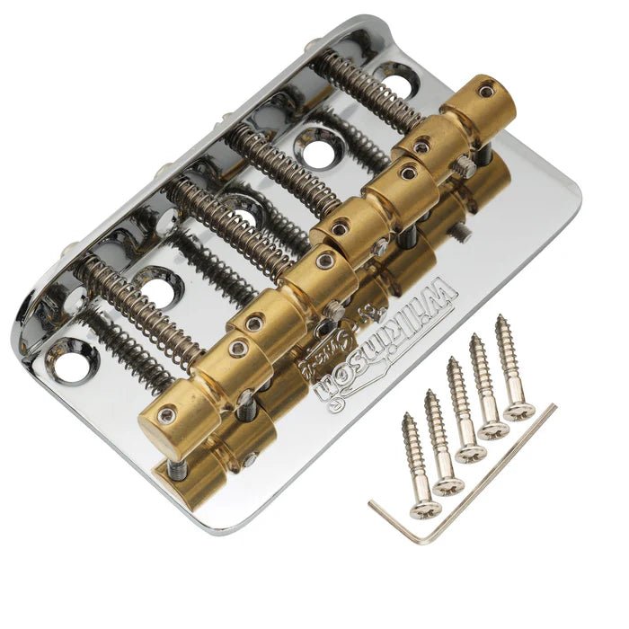 Wilkinson WBBC Bass Bridge Brass Saddles for 4 - String Precision/Jazz Bass - Parts - Wilkinson