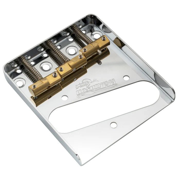 Wilkinson WTB 54mm Ashtray Brass Compensated 3 - Saddle Guitar Bridge - Parts - Wilkinson