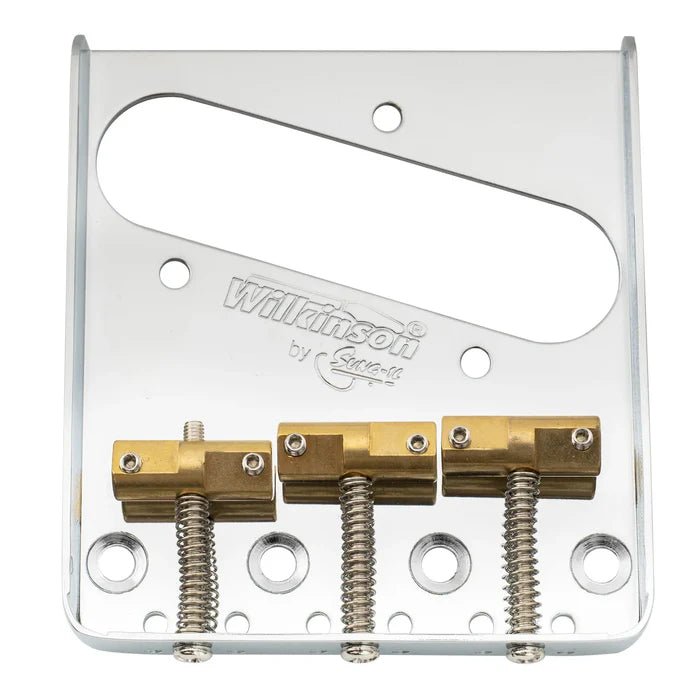 Wilkinson WTB 54mm Ashtray Brass Compensated 3 - Saddle Guitar Bridge - Parts - Wilkinson