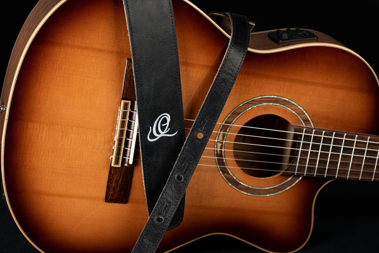 ORTEGA Suede-Leather Guitar-Strap - Ash