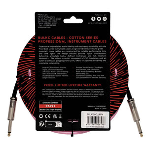 Proel BulkC Cotton Series Instrument Cable - Pink 6m