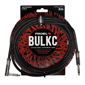 Proel BulkC Cotton Series Instrument Cable - Black 3m