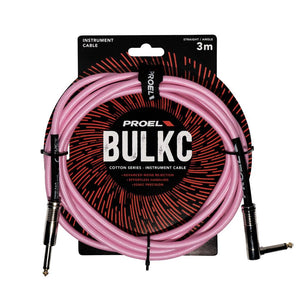 Proel BulkC Cotton Series Instrument Cable - Pink 3m
