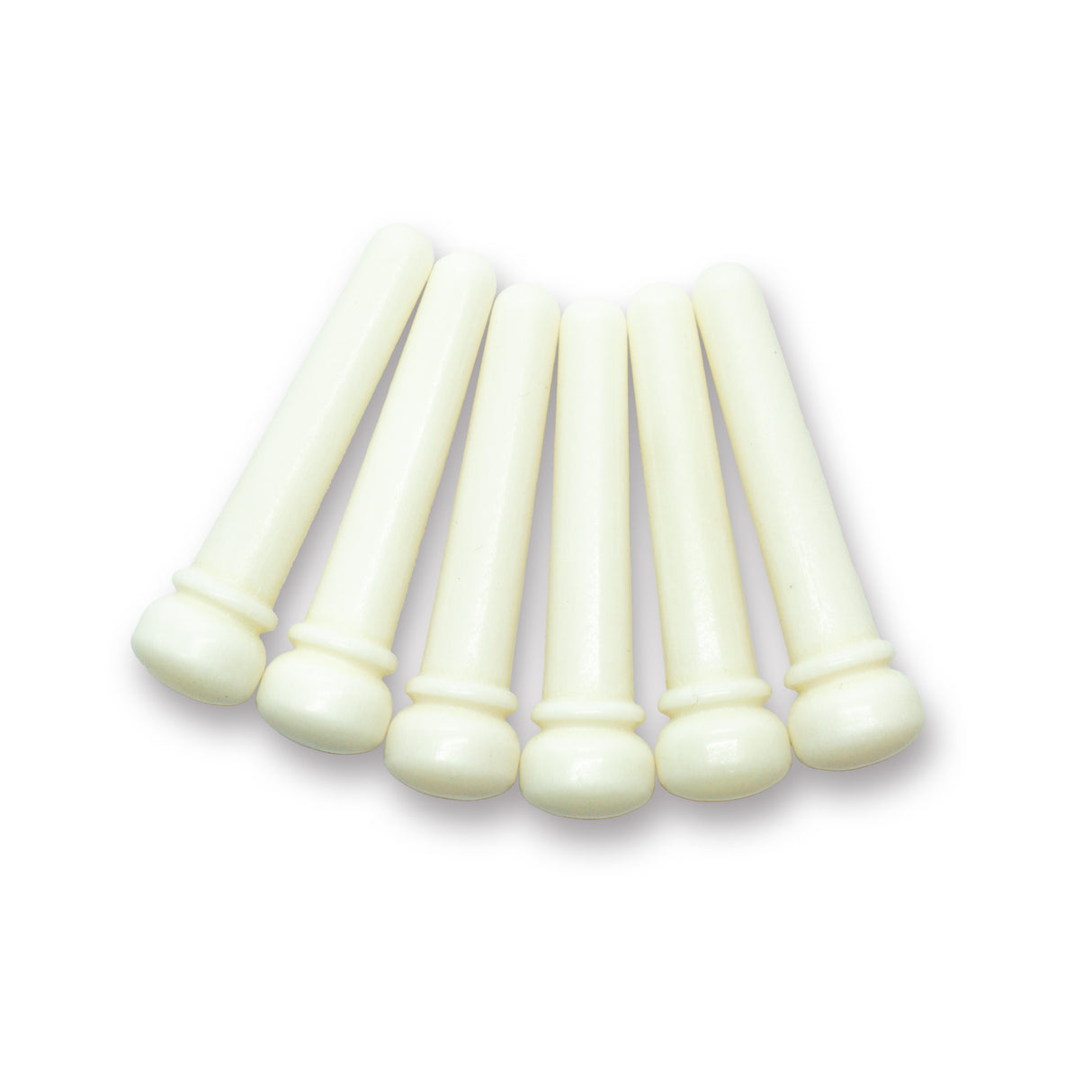 Bone Bridge Pins x6 (Bleached, No Dot, Unslotted)
