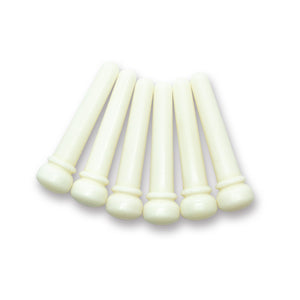 Bone Bridge Pins x6 (Bleached, No Dot, Unslotted)