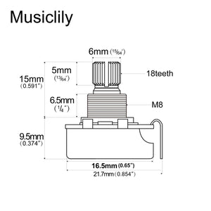 Alpha Audio (Log) Mini Short Split Shaft 250k