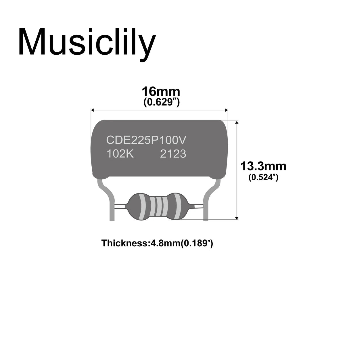 Musiclily Pro Treble Bleed Mod with Orange Drop