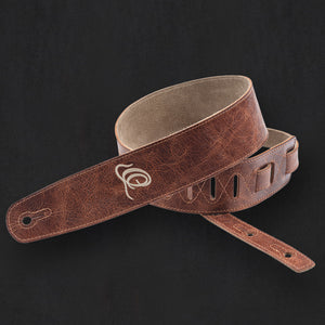 ORTEGA Suede-Leather Guitar-Strap - Caramel