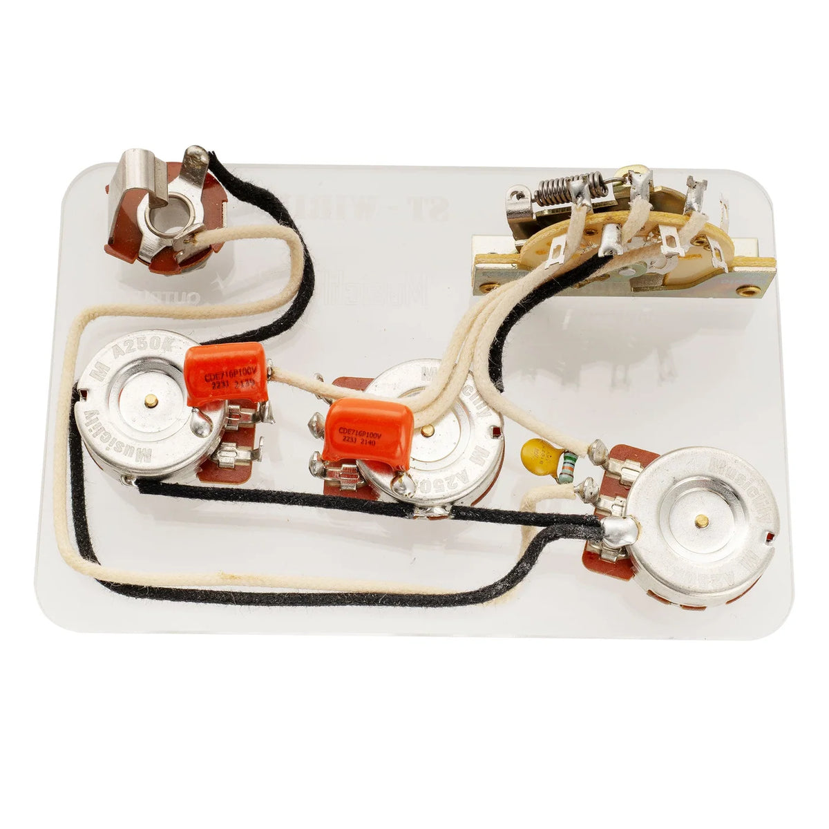 Musiclily Pro Electric Guitar Auto-Split Pre-wired Wiring Harness Upgrade for American Style ST HSS