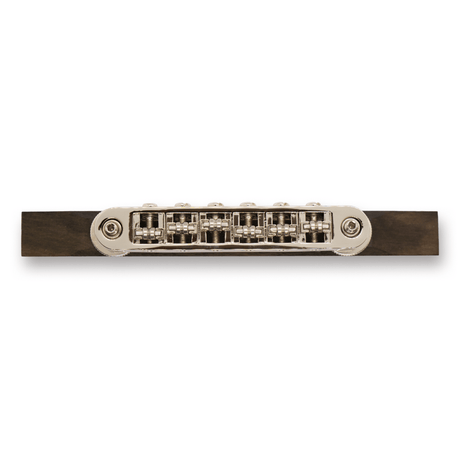 Archtop Roller Tune - O - Matic Ebony Base Stainless Steel Bridge (Various Finishes) - Parts - WM Guitars