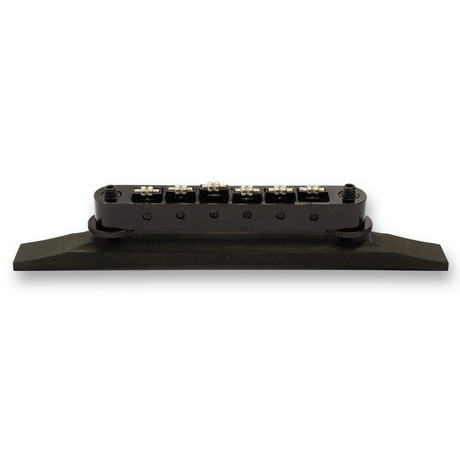 Archtop Roller Tune - O - Matic Ebony Base Stainless Steel Bridge (Various Finishes) - Parts - WM Guitars
