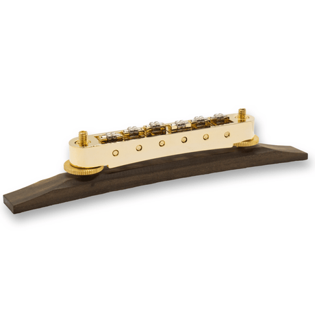 Archtop Roller Tune - O - Matic Ebony Base Stainless Steel Bridge (Various Finishes) - Parts - WM Guitars
