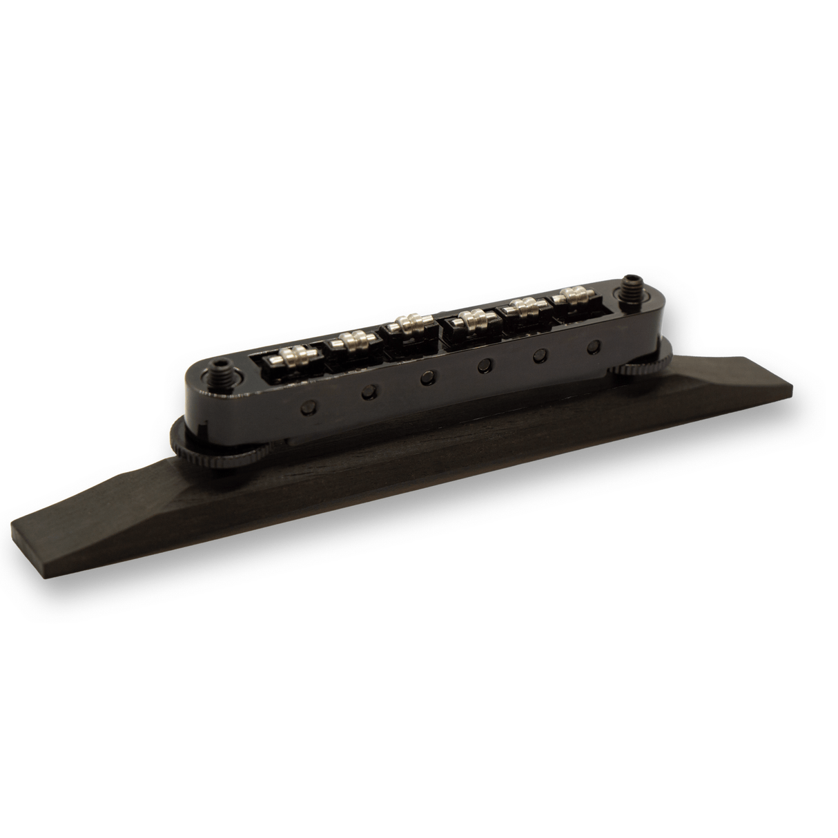 Archtop Roller Tune - O - Matic Ebony Base Stainless Steel Bridge (Various Finishes) - Parts - WM Guitars