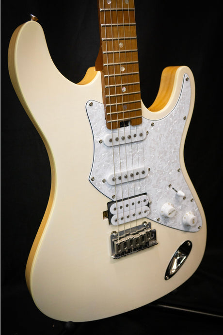 Aria Pro II 714 MkII Nashville Marble White Electric Guitar - Electric Guitars - Aria
