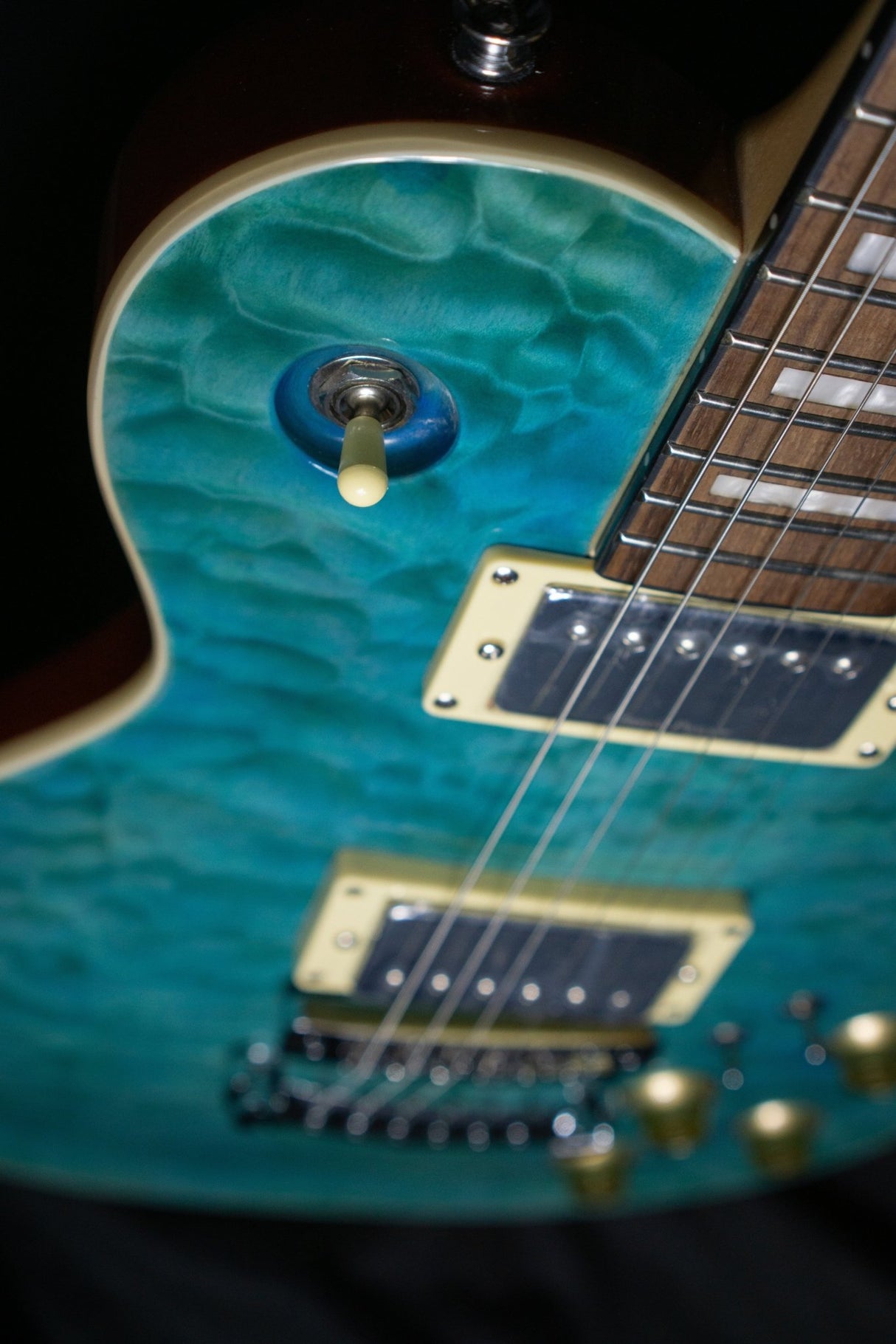 Aria Pro II PE 480 SEBL Emerald Blue - Electric Guitars - Aria