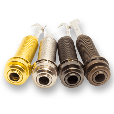 Barrel Jack Socket for Acoustic Guitar Endpin with Strap Nut (Various Finishes) - Parts - WM Guitars