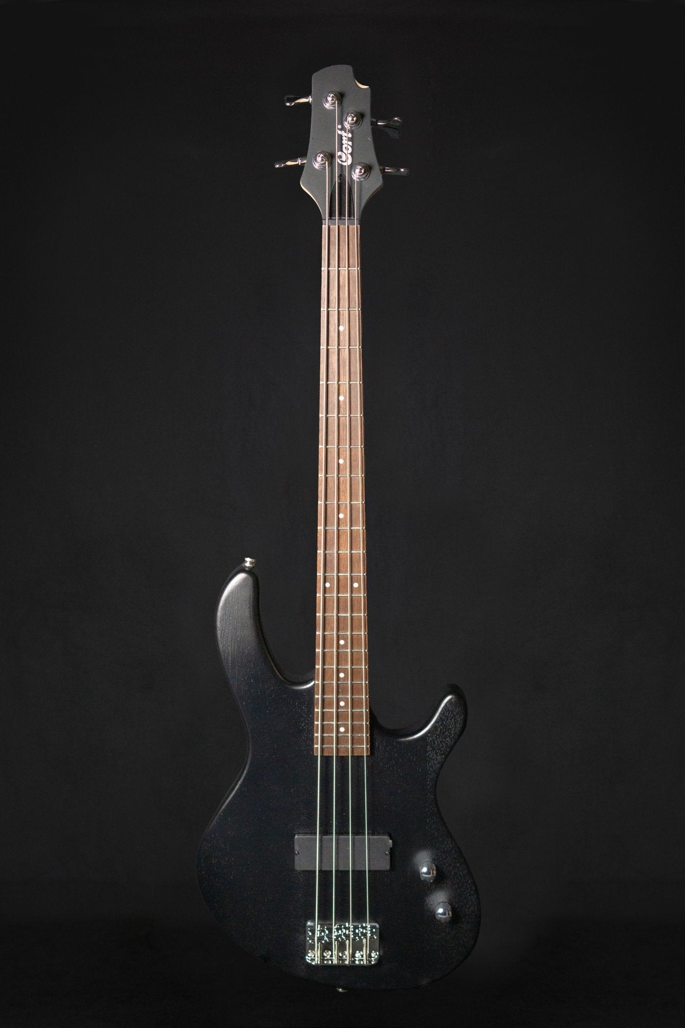 Cort Action Junior 30" Short Scale Bass Open Pore Black - Bass Guitars - Cort