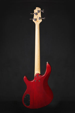 Cort Action Junior 30" Short Scale Bass Open Pore Black Cherry - Bass Guitars - Cort