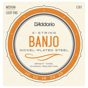 D'Addario Nickel Plated Steel Banjo Strings - Strings - D'Addario