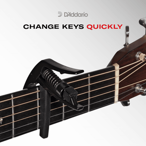 D'Addario Tri Action Capo (Black) - Capos - D'Addario