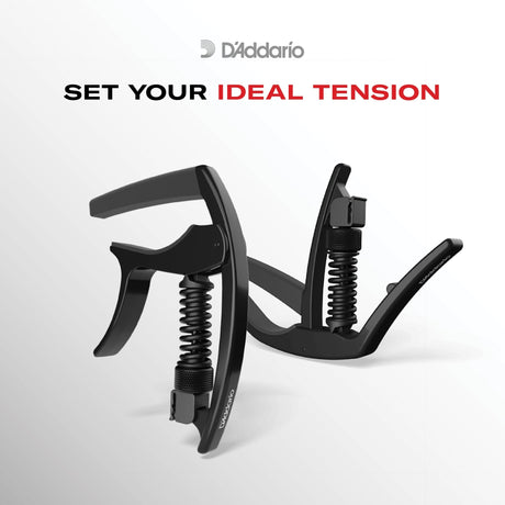 D'Addario Tri Action Capo (Black) - Capos - D'Addario