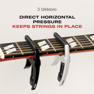 D'Addario Tri Action Capo (Black) - Capos - D'Addario