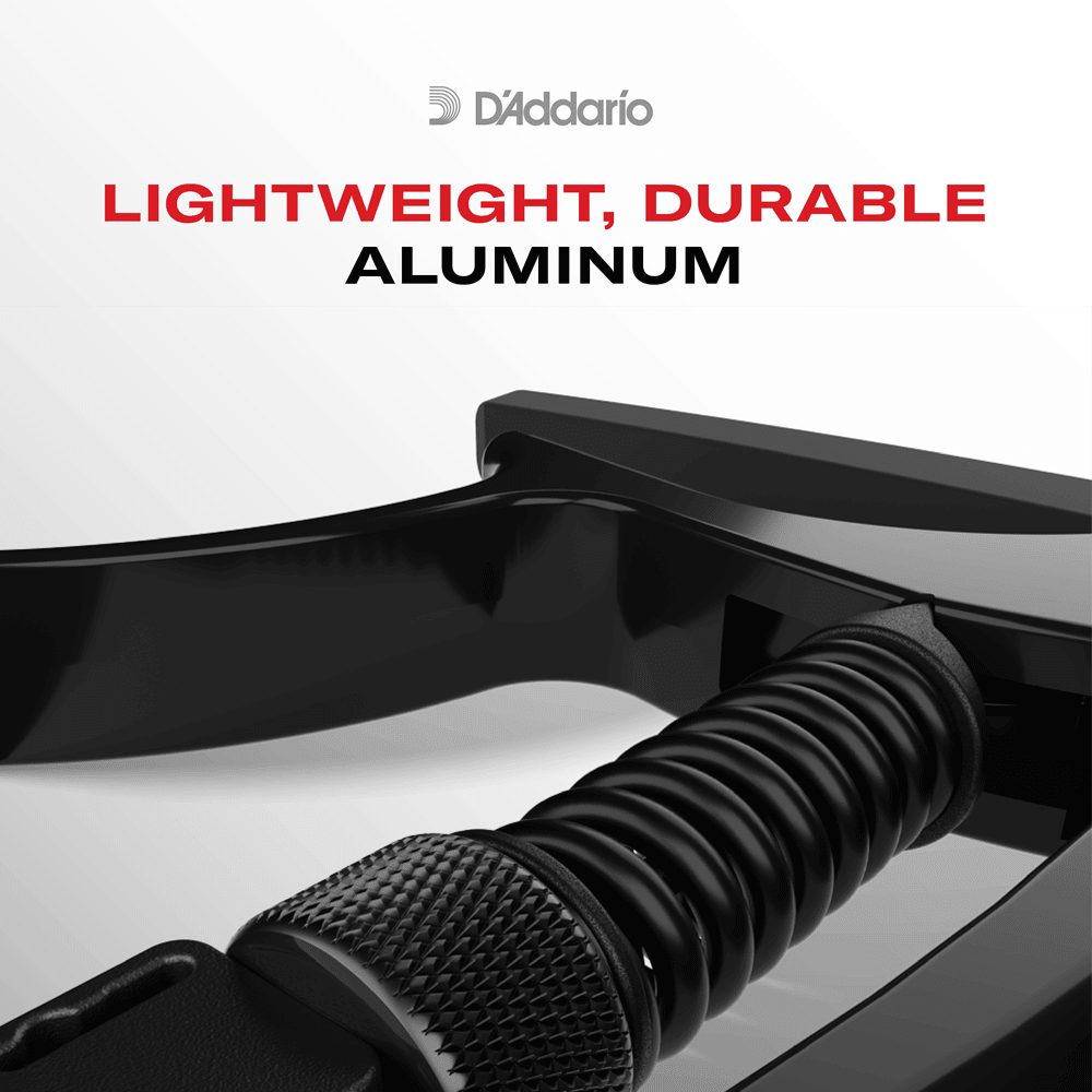 D'Addario Tri Action Capo (Black) - Capos - D'Addario