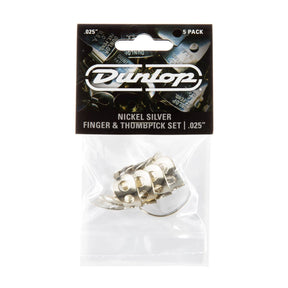 Dunlop Nickel Silver Thumb & Fingerpick Set - .025" - Picks - Dunlop
