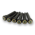 Ebony Bridge Pins x6 (Brass Ring & Small Dot) (MOP or Abalone) - Parts - WM Guitars