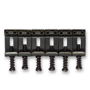 Folded Stainless Steel Saddles (Various Finishes & String Spacings) - Parts - WM Guitars