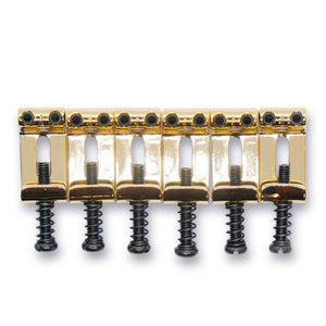 Folded Stainless Steel Saddles (Various Finishes & String Spacings) - Parts - WM Guitars