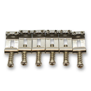 Folded Stainless Steel Saddles (Various Finishes & String Spacings) - Parts - WM Guitars