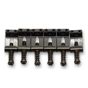 Folded Stainless Steel Saddles (Various Finishes & String Spacings) - Parts - WM Guitars