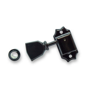 Gotoh SD90 Black Machine Head Set SLB Tulip Buttons 3L/3R - Parts - Gotoh