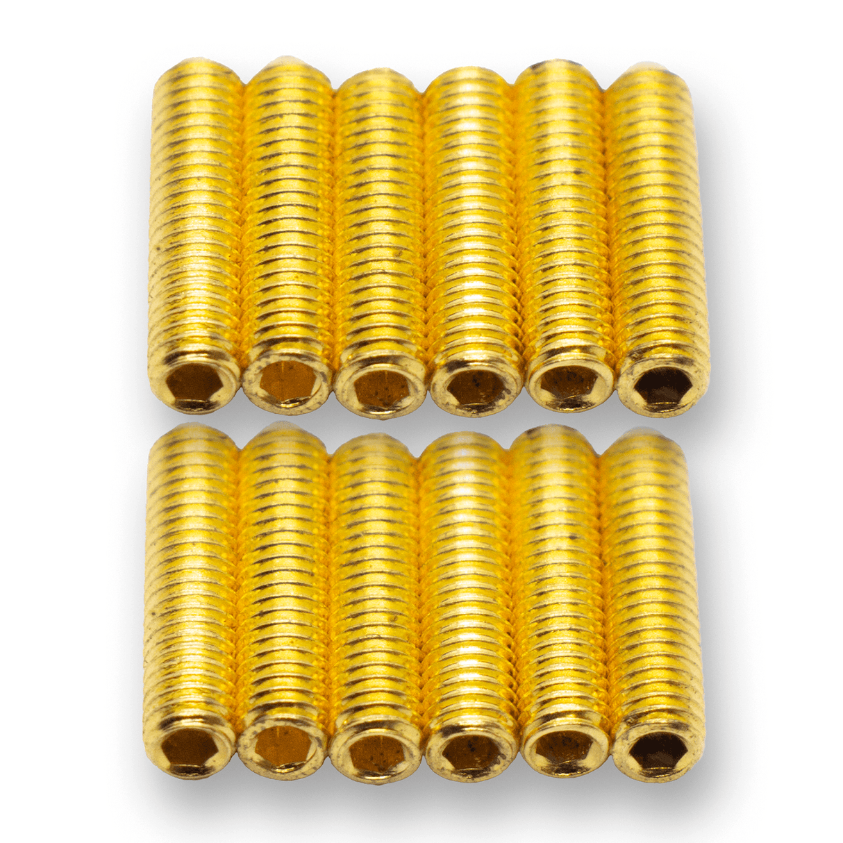 Grub Screws (Gold) x 12 - Parts - WM Guitars