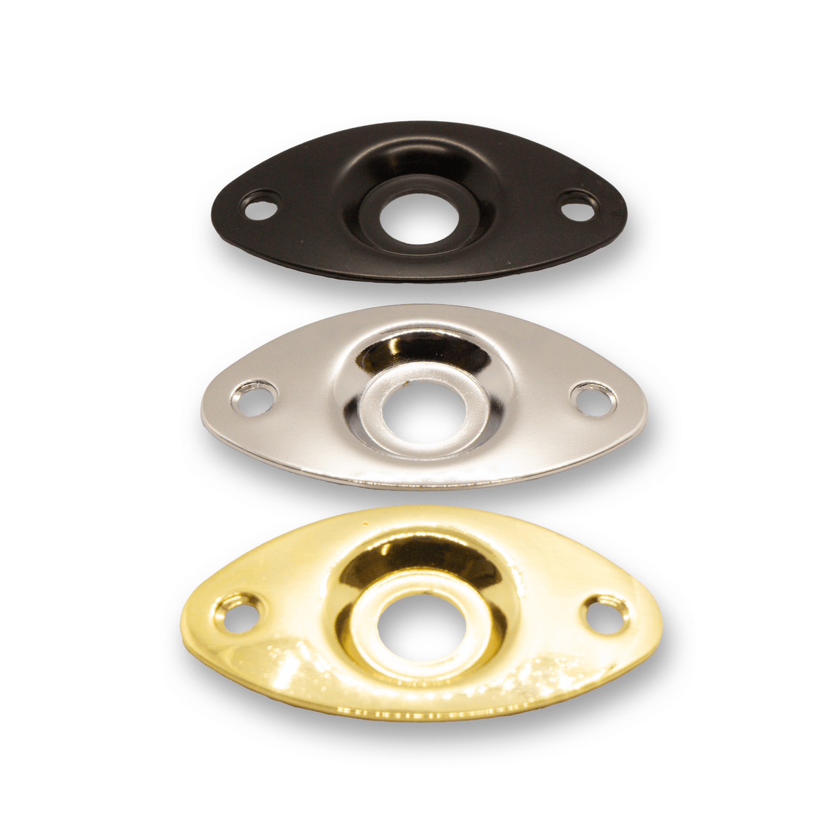 Jack Plate Oval 2 Hole (Various Finishes) - Parts - WM Guitars