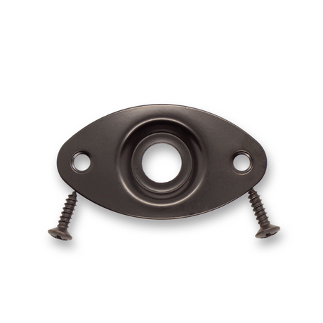 Jack Plate Oval 2 Hole (Various Finishes) - Parts - WM Guitars