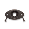 Jack Plate Oval 2 Hole (Various Finishes) - Parts - WM Guitars