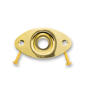 Jack Plate Oval 2 Hole (Various Finishes) - Parts - WM Guitars