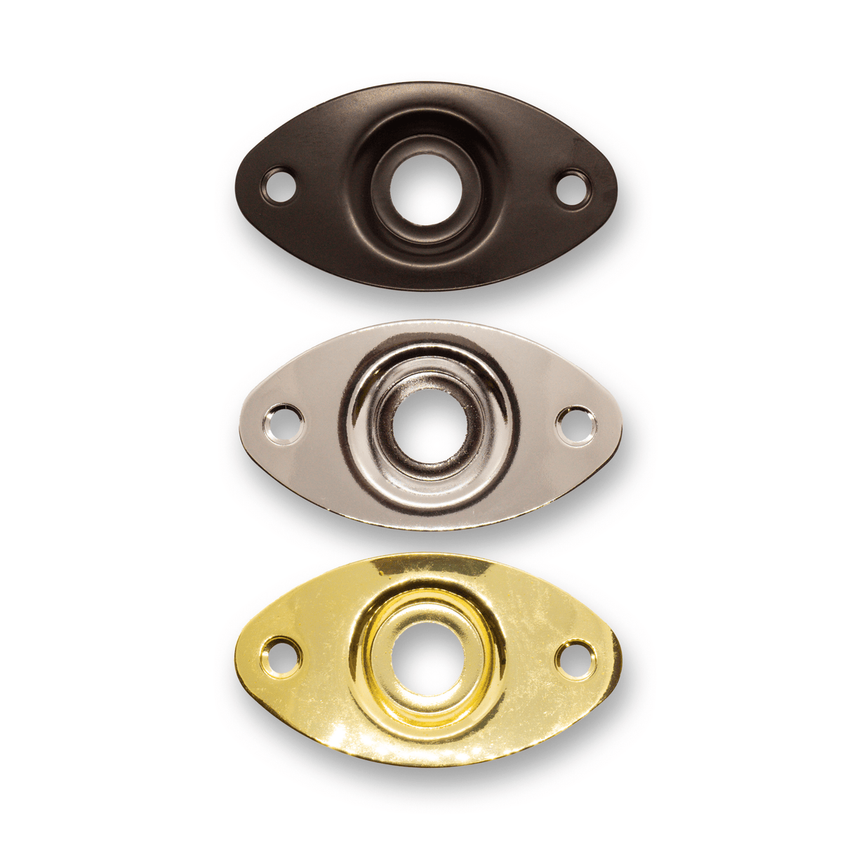 Jack Plate Oval 2 Hole (Various Finishes) - Parts - WM Guitars