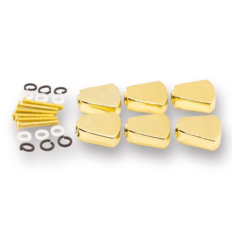 Machine Head Buttons and Fittings x6 Keystone/Tulip (Various Finishes) - parts - WM Guitars