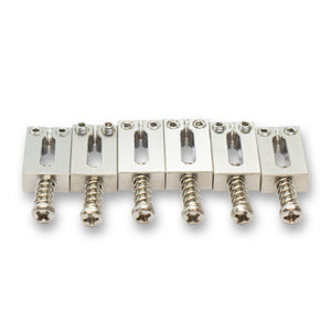 Precision Machined Stainless Steel Saddles x6 (Various Finishes & String Spacings) - Parts - WM Guitars