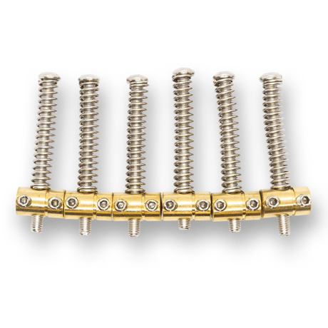 Tele Brass Saddles and Fittings Individual String Saddles x6 - parts - WM Guitars