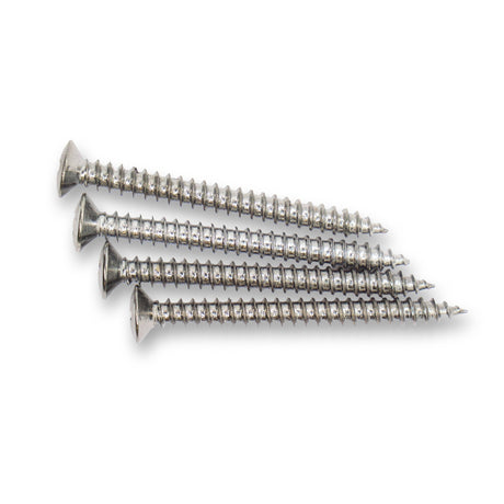 Vintage Style Neck Plate & Screws Set (Chrome or Gold) - Parts - WM Guitars